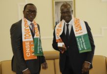 Can 2019 – Assemblée nationale :Une écharpe et une carte de supporters à Soumahoro et à la délégation de l’Apf