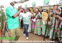 Élection présidentielle 2020 – Soumahoro Farikou, et directeur régional de campagne du Rhdp aux commerçantes : “Le samedi 31 octobre, (…)fermez les magasins, allez voter massivement”