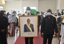 Levée de corps du Sénateur N’Dao Arouna, le Vénérable Konaté Lamine : “Notre Président Jeannot Ahoussou-Kouadio te dit de partir dans la paix du Seigneur”