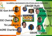 Jeux Olympiques Tokyo 2020 : Cissé, Gbagbi, Tah Lou, Ahouré les chances de médailles de la Côte d’Ivoire