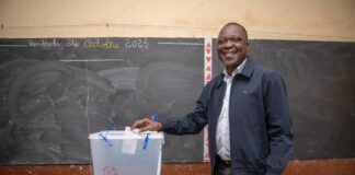 Vote du ministre Amadou Koné à Bouaké (photo : DR)