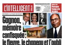L’Intelligent en PDF: UN PAON À LA PLACE DU GÉANT Gagnoa, mémoire confisquée : le fleuve, le chapeau et l’oubli