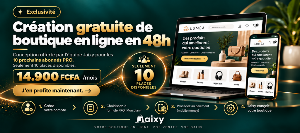 Jaixy - Création de boutique en ligne